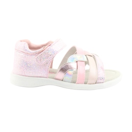 American Club GC26 sandalias rosas para niña gris rosado