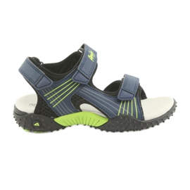 American Club HL16 sandalias azul marino para niño negro verde
