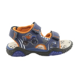 Sandalias Monster Truck American Club HL18 azul marino naranja