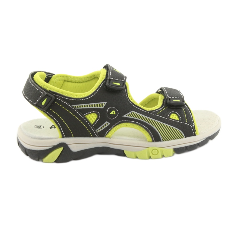Sandalias negras American Club RL22 para niño negro verde
