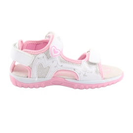 Sandalias deportivas para niña American Club blanco gris rosa