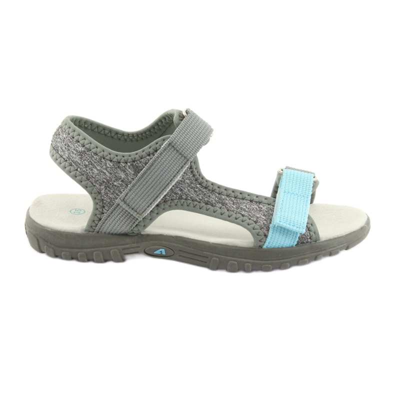 American Club Sandalias americanas con inserto de cuero RL10 gris/azul
