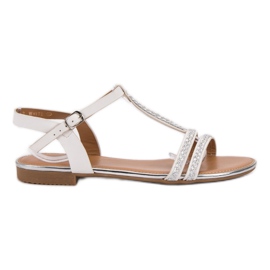 Small Swan Sandalias planas blanco