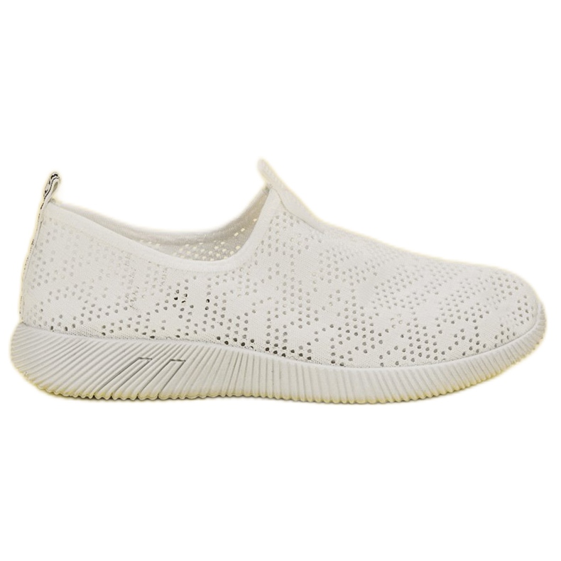 SHELOVET Calzado textil sin cordones blanco