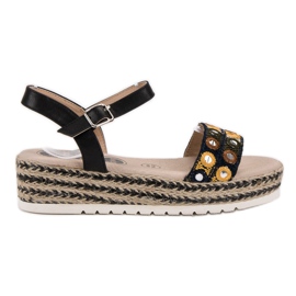 SHELOVET Sandalias en la plataforma negro