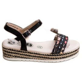 SHELOVET Sandalias en la plataforma negro