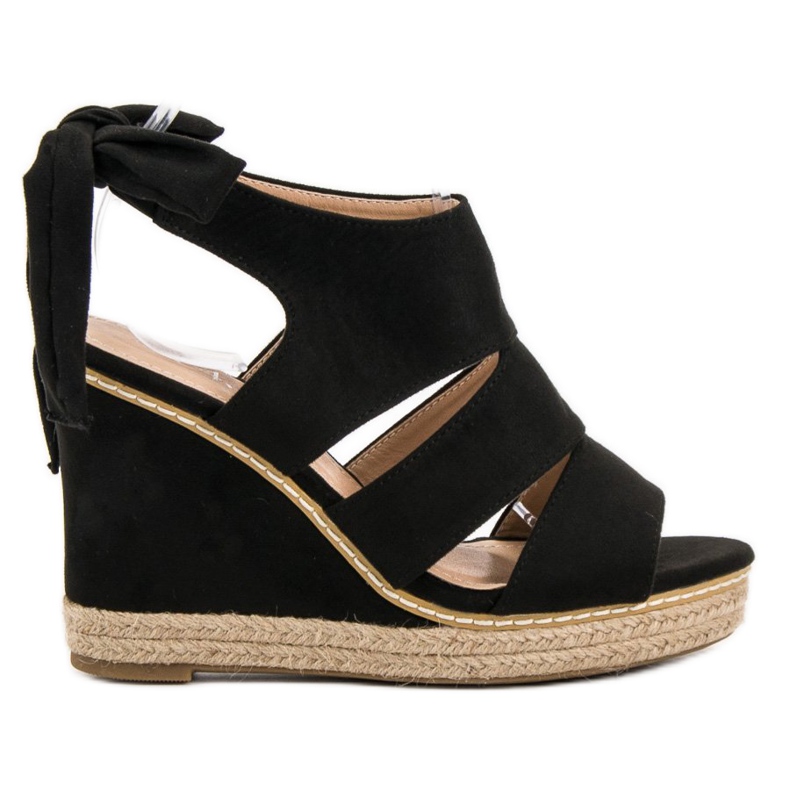 Anesia Paris Sandalias de cuña negro