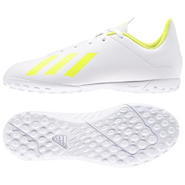 Botas de fútbol adidas X 18.4 Tf Jr BB9418 multicolor blanco Botas de fútbol adidas X 18.4 Tf Jr BB9418 multicolor blanco