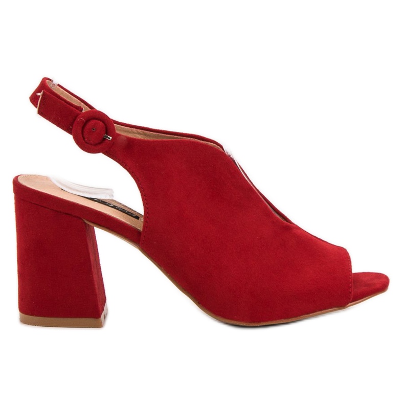Milaya Sandalias cerradas con estilo rojo
