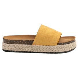 Nio Nio Zapatillas en la plataforma amarillo