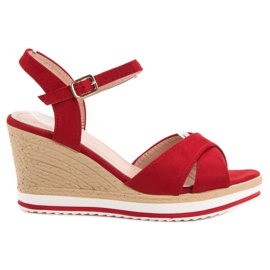 Anesia Paris Sandalias rojas de moda rojo