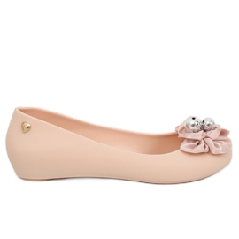 Bailarinas meliski con lazo rosa CK-86P Beige