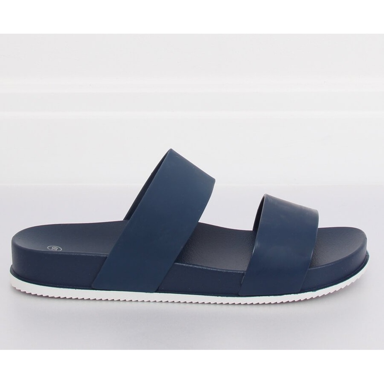 CK66P Zapatillas azul marino con rayas de goma azul marino