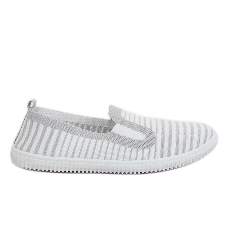 Grey XJ-2909 Zapatillas slipon grises blanco