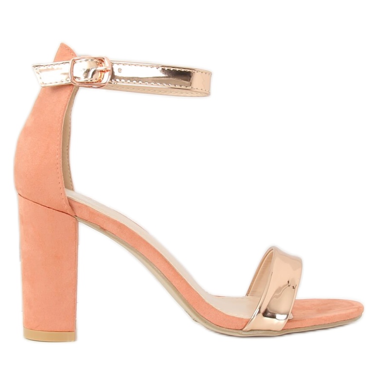Pink GF-WL-35 Sandalias rosas en el poste rosado