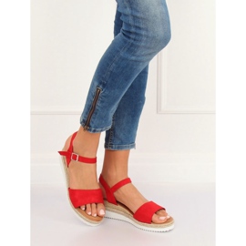 Sandalias en tacones bajos rojo 7868-KL Rojo II-GAT