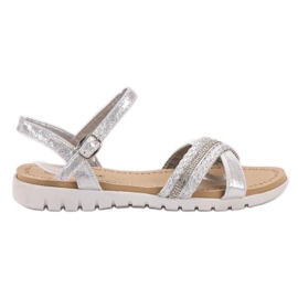 Groto Gogo Sandalias con cristales gris