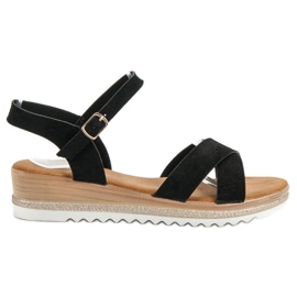 Bello Star Sandalias de ante negro