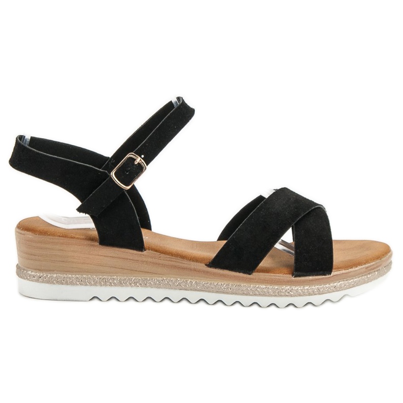 Bello Star Sandalias de ante negro