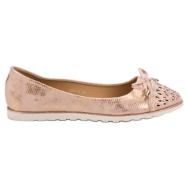 SHELOVET Bailarinas casuales amarillo rosado