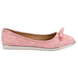 SHELOVET Bailarina con encaje rosa