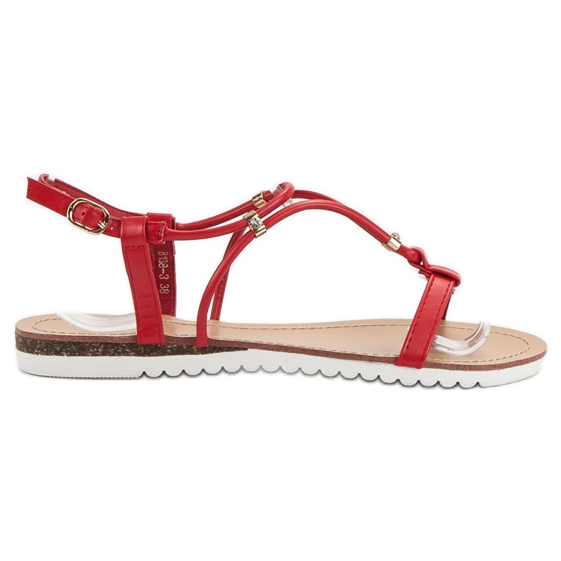 SHELOVET Sandalias rojas rojo