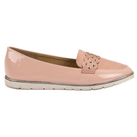 SHELOVET Mocasines lacados rosado