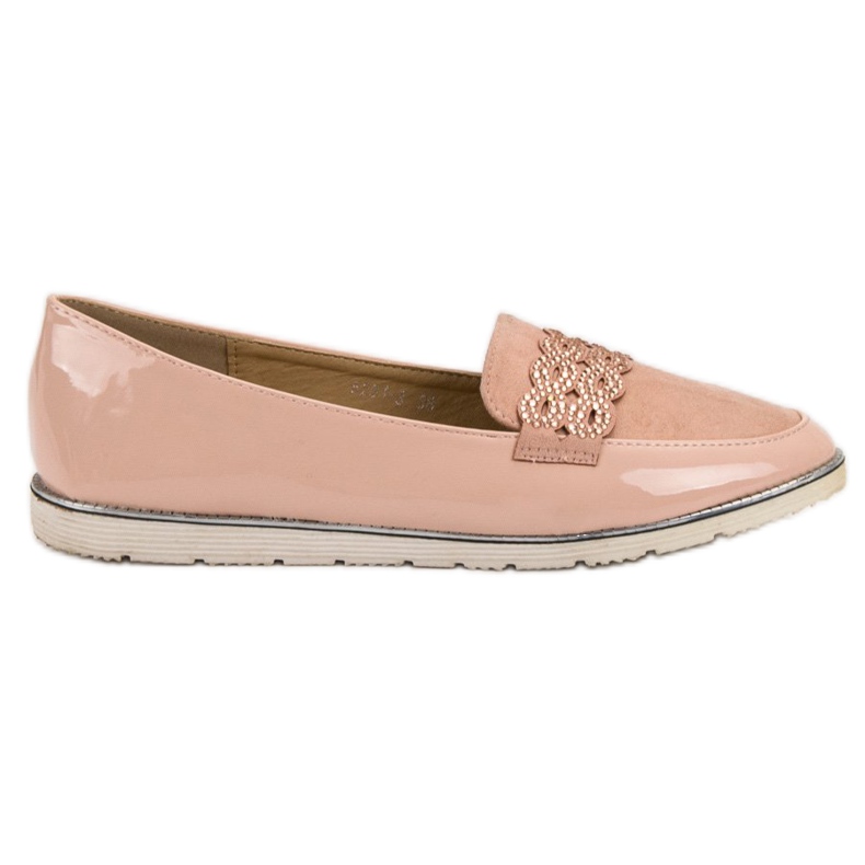 SHELOVET Mocasines lacados rosado