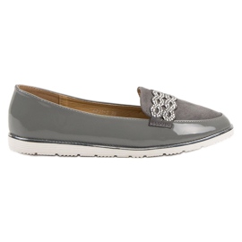 SHELOVET Mocasines lacados gris
