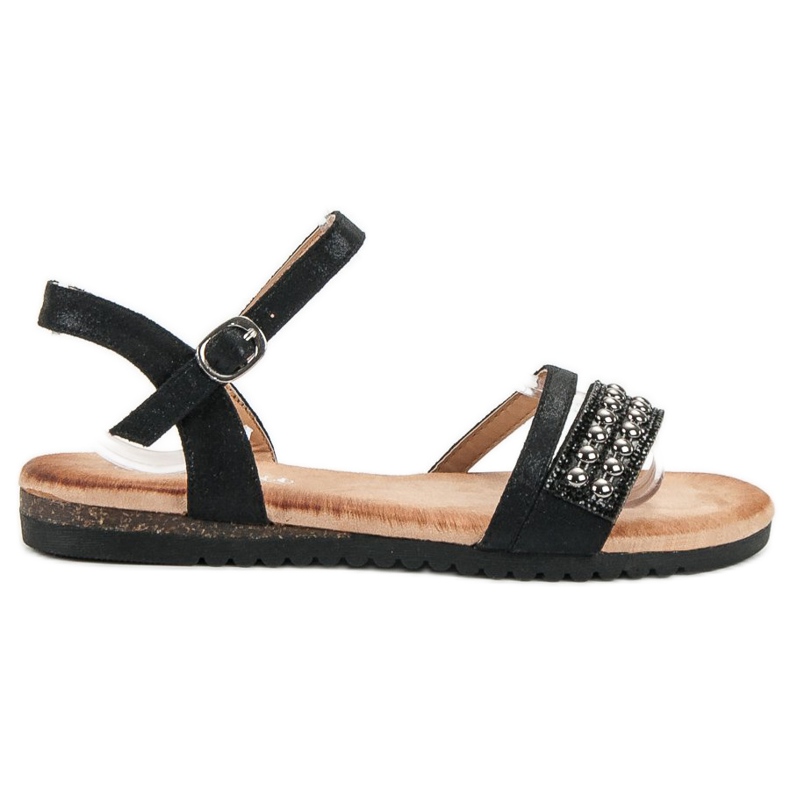 Groto Gogo Sandalias con purpurina negro