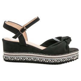Groto Gogo Sandalias alpargatas de ante negro Groto Gogo Sandalias alpargatas de ante negro