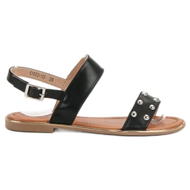 Cm Paris Sandalias con diamantes de imitación negro