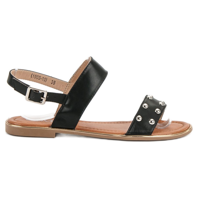 Cm Paris Sandalias con diamantes de imitación negro