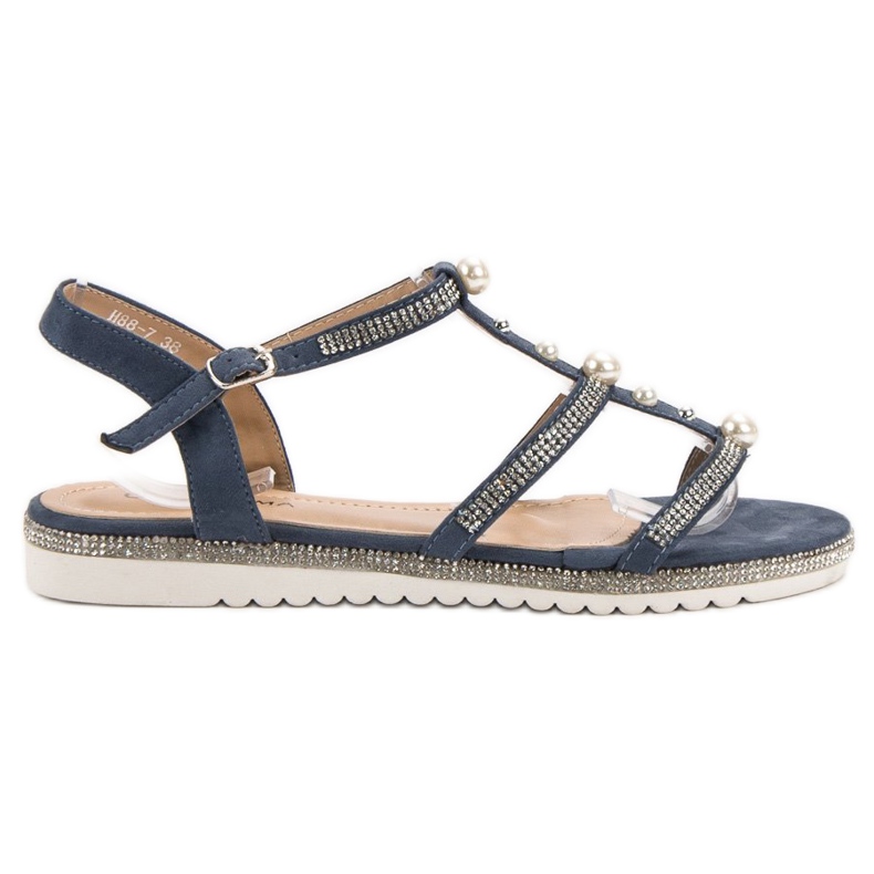 GUAPISSIMA Sandalias con Perlas azul
