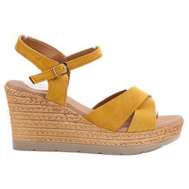 SHELOVET Sandalias Mostaza amarillo