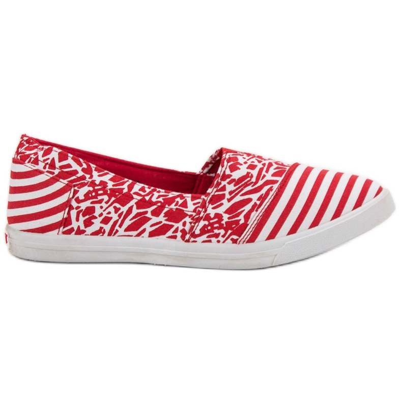 Sweet Shoes Slipons con patrón blanco rojo