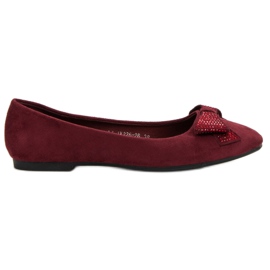 Best Shoes Bailarinas granate rojo