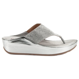 Kylie Sandalias de cuña gris