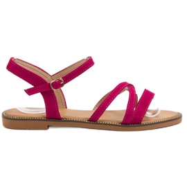 Ch. Creation Sandalias de ante rosa