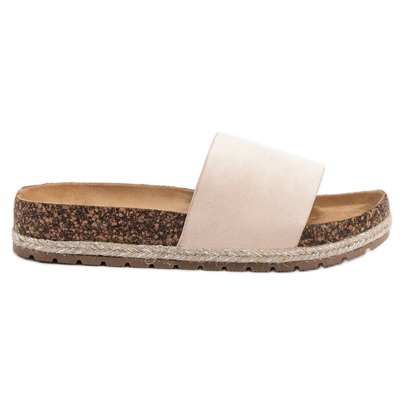 Bestelle Pantuflas clásicas de gamuza beige