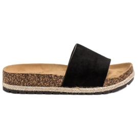 Bestelle Pantuflas clásicas de gamuza negro