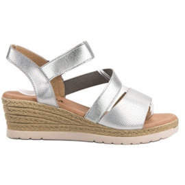 SHELOVET Sandalias sin cordones en cuña gris