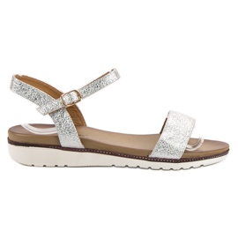 Ch. Creation Sandalias brillantes gris Ch. Creation Sandalias brillantes gris