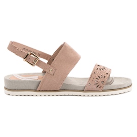 Evento Sandalias caladas en polvo rosado Evento Sandalias caladas en polvo rosado