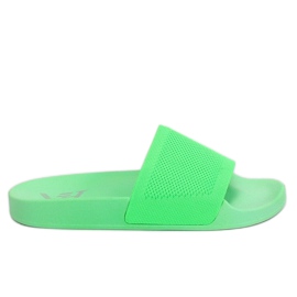 Pantuflas cinturón de punto verde PT-110 Verde