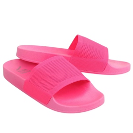 Pantuflas con cinturón de punto rosa PT-110 Fucsia