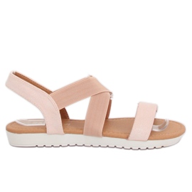 Sandalias de mujer beige X565 Champagne marrón rosa