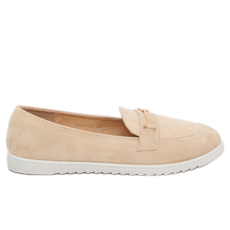 Mocasines beige de mujer BJ600-E25 Apricot