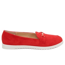 Rojo Mocasines de mujer BJ600-E25 Rojo