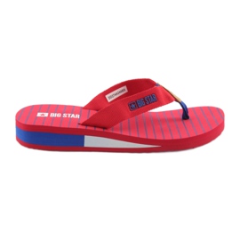 Chanclas Big Star con tacón de cuña marrón azul rojo